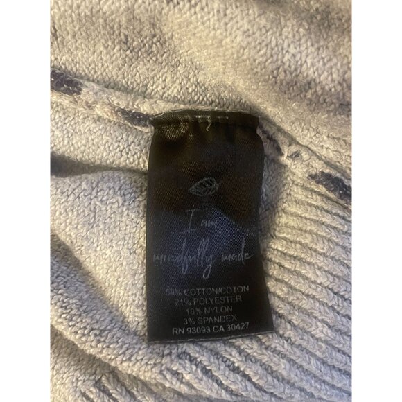 funnel neck Nic+Zoe XXL Ombre pixel print knit sweater black gray taupe - Picture 10 of 10